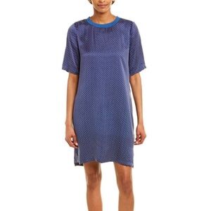 Baldwin NWT Kendra Silk Geo Print Blue Dress BLDWN T Shirt Mini Kansas City XL